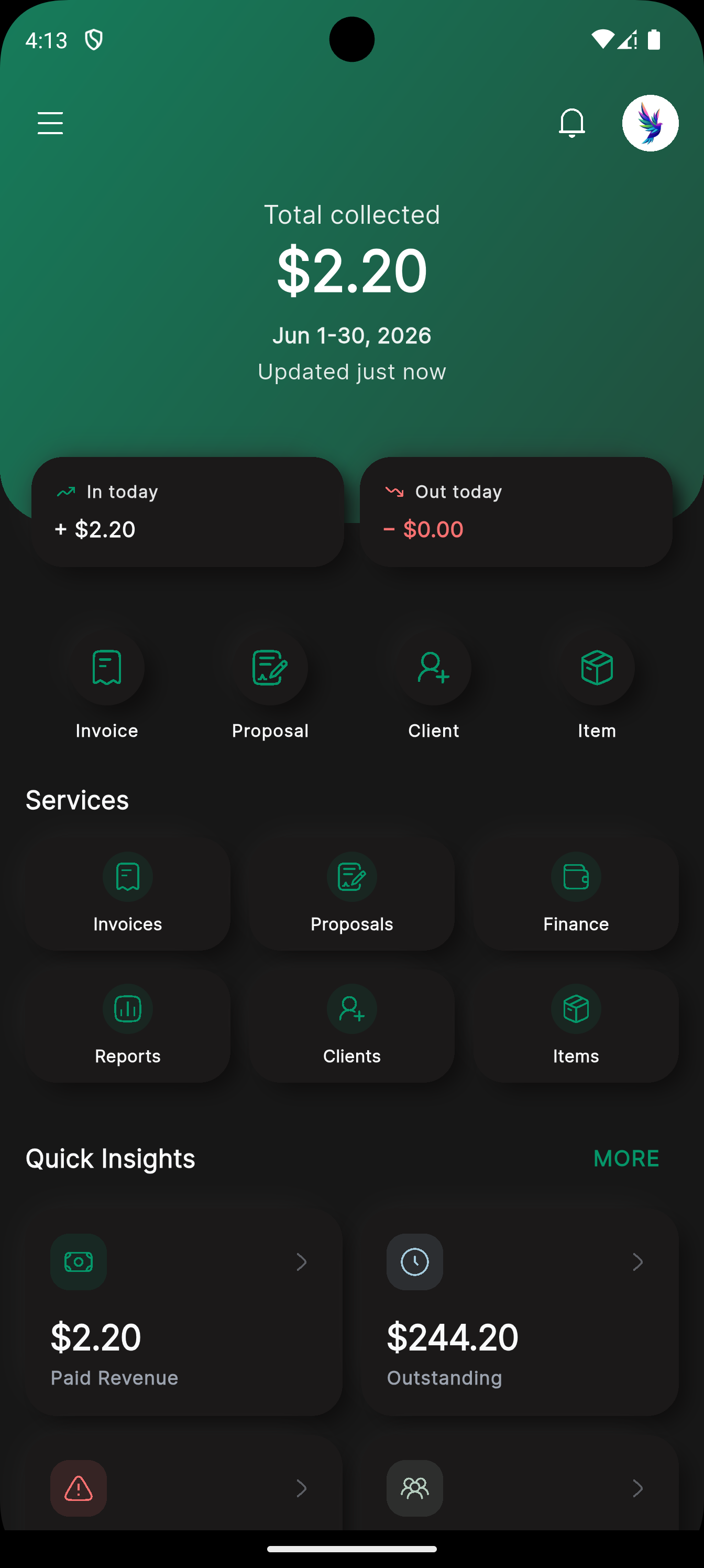 BreezeBiz — Dashboard