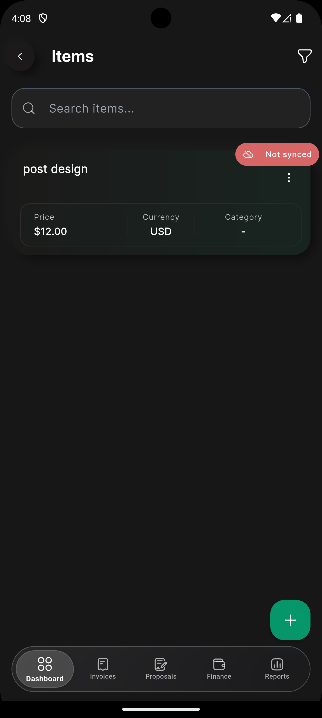 BreezeBiz — Items Catalog